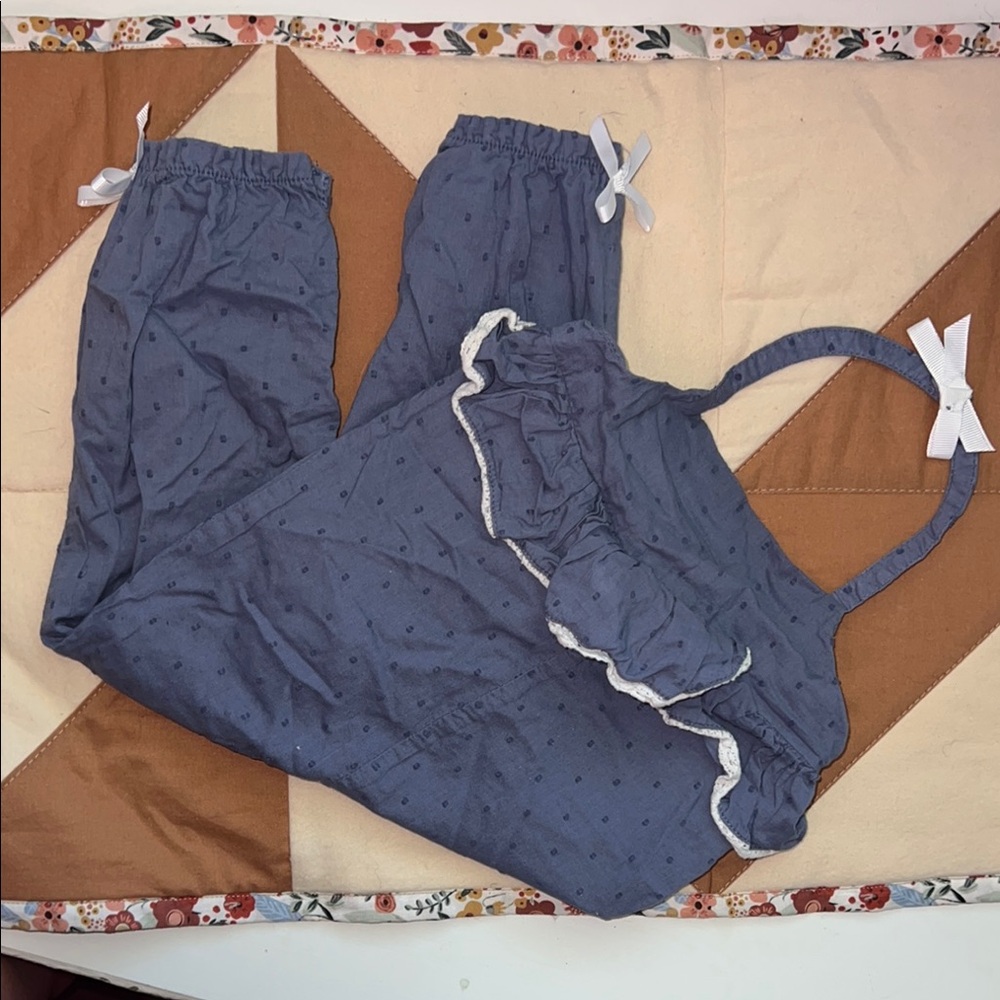 Shabby Chic Blue One Piece Pajamas